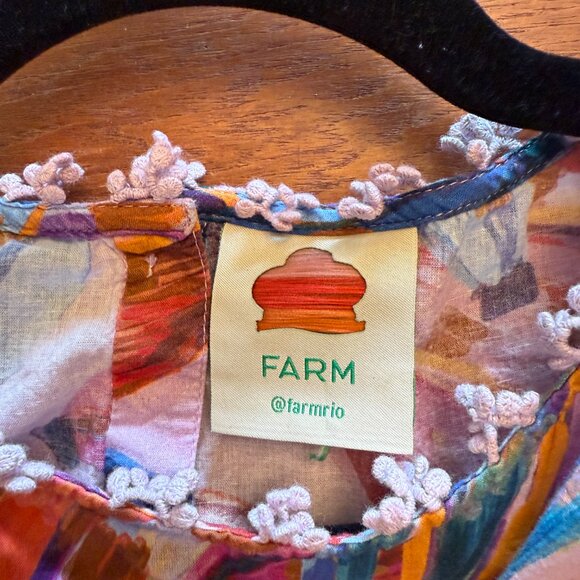 Farm Rio Colored Bananas Blouse L - Picture 5 of 11